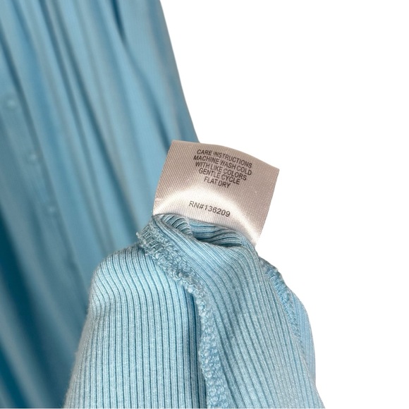 Hatch Size XS (0) Softest Rib Nursing Tank Dress Snap Button Front Blue - Picture 6 of 8